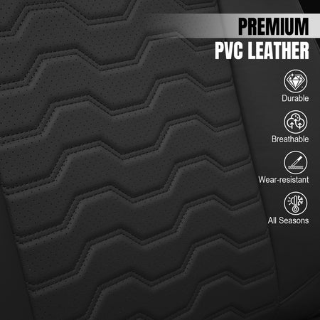 Fits 19-26 Chevy Silverado GMC Sierra 1500 2500HD 3500HD Front Seat Covers Black