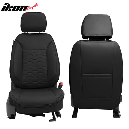 Fits 19-26 Chevy Silverado GMC Sierra 1500 2500HD 3500HD Front Seat Covers Black