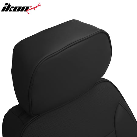 Fits 19-26 Chevy Silverado GMC Sierra 1500 2500HD 3500HD Front Seat Covers Black