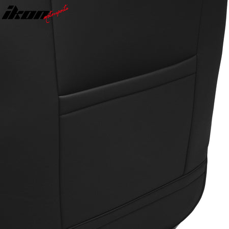 Fits 19-26 Chevy Silverado GMC Sierra 1500 2500HD 3500HD Front Seat Covers Black
