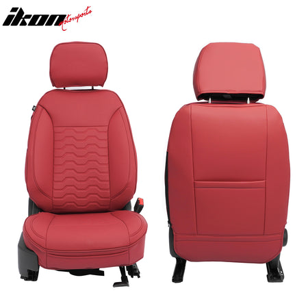 Fits 19-26 Chevy Silverado GMC Sierra 1500 2500HD 3500HD Front Seat Covers Red