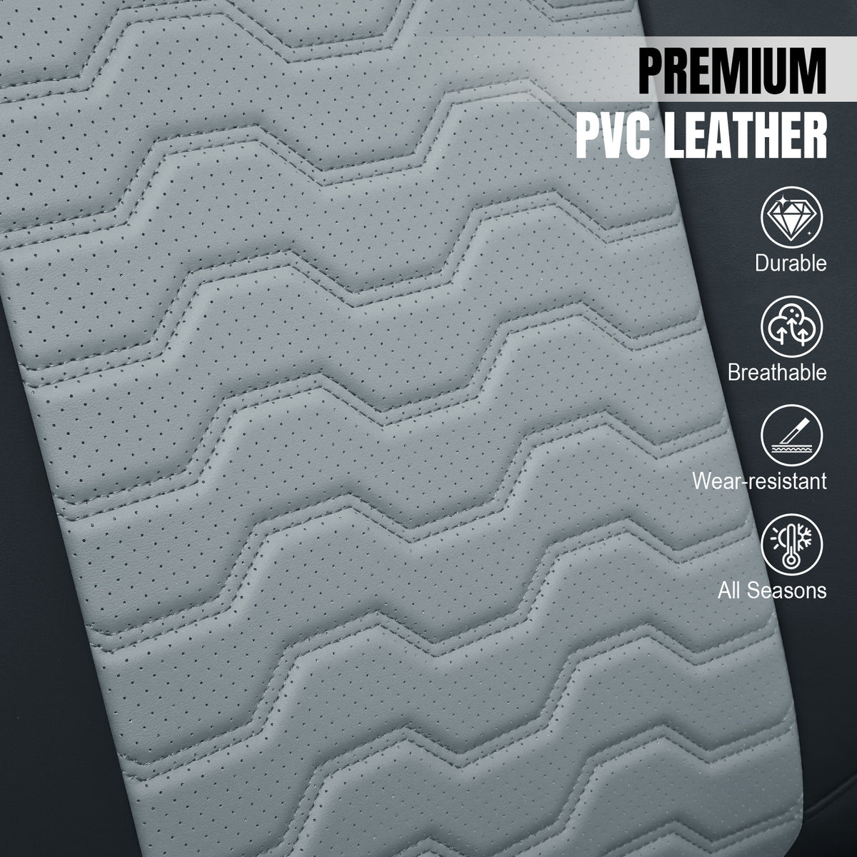 Fits 19-26 Silverado Sierra 1500 2500HD 3500HD Seat Covers Full Set Black& Gray