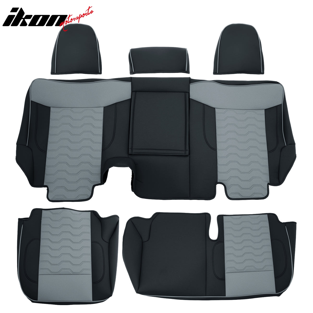 Fits 19-26 Silverado Sierra 1500 2500HD 3500HD Seat Covers Full Set Black& Gray