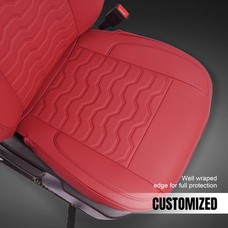 Fits 19-26 Chevy Silverado GMC Sierra 1500 2500HD 3500HD Seat Cover Full Set Red