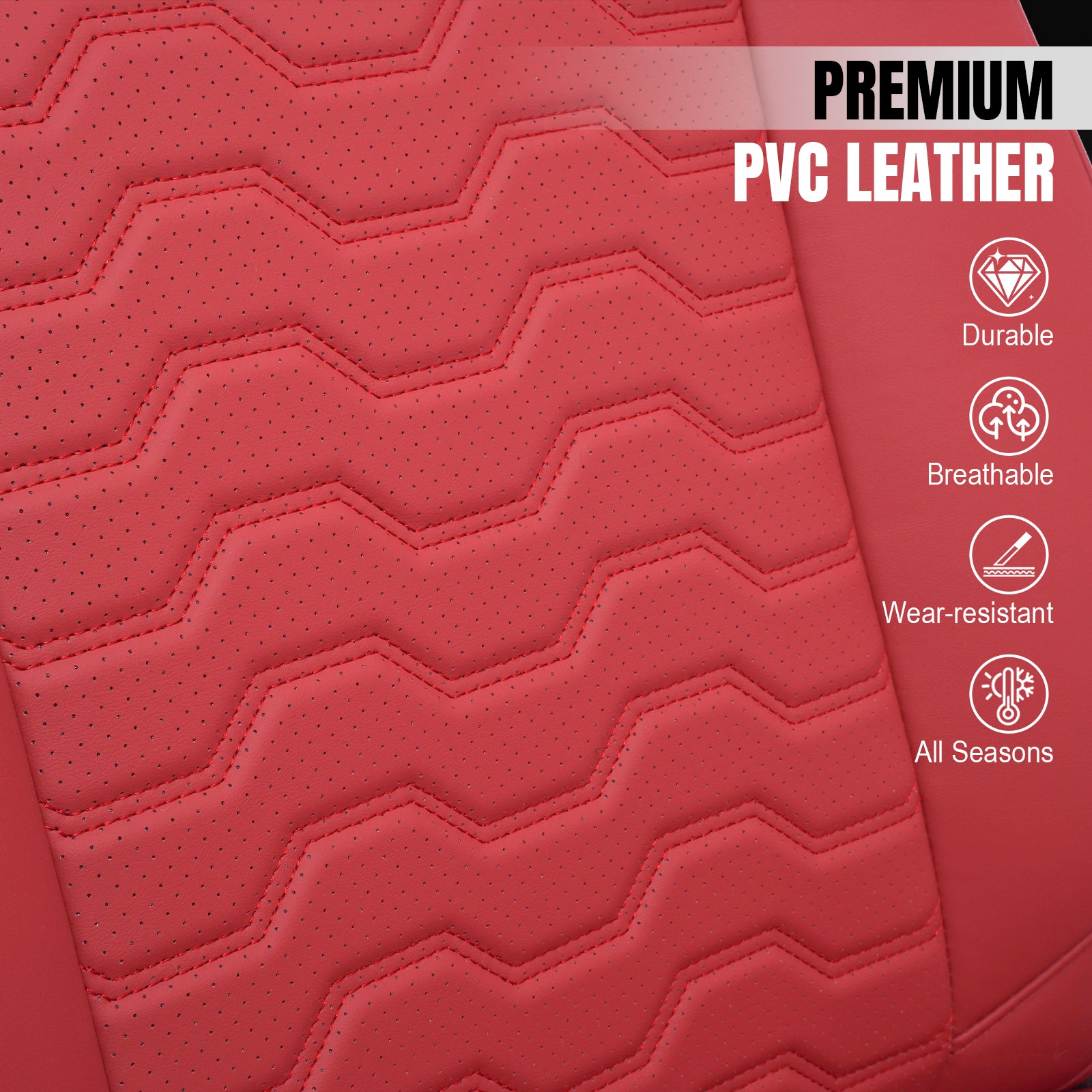 Fits 19-26 Chevy Silverado GMC Sierra 1500 2500HD 3500HD Seat Cover Full Set Red