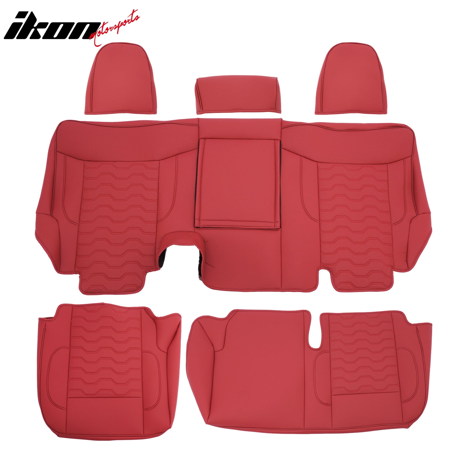 Fits 19-26 Chevy Silverado GMC Sierra 1500 2500HD 3500HD Seat Cover Full Set Red