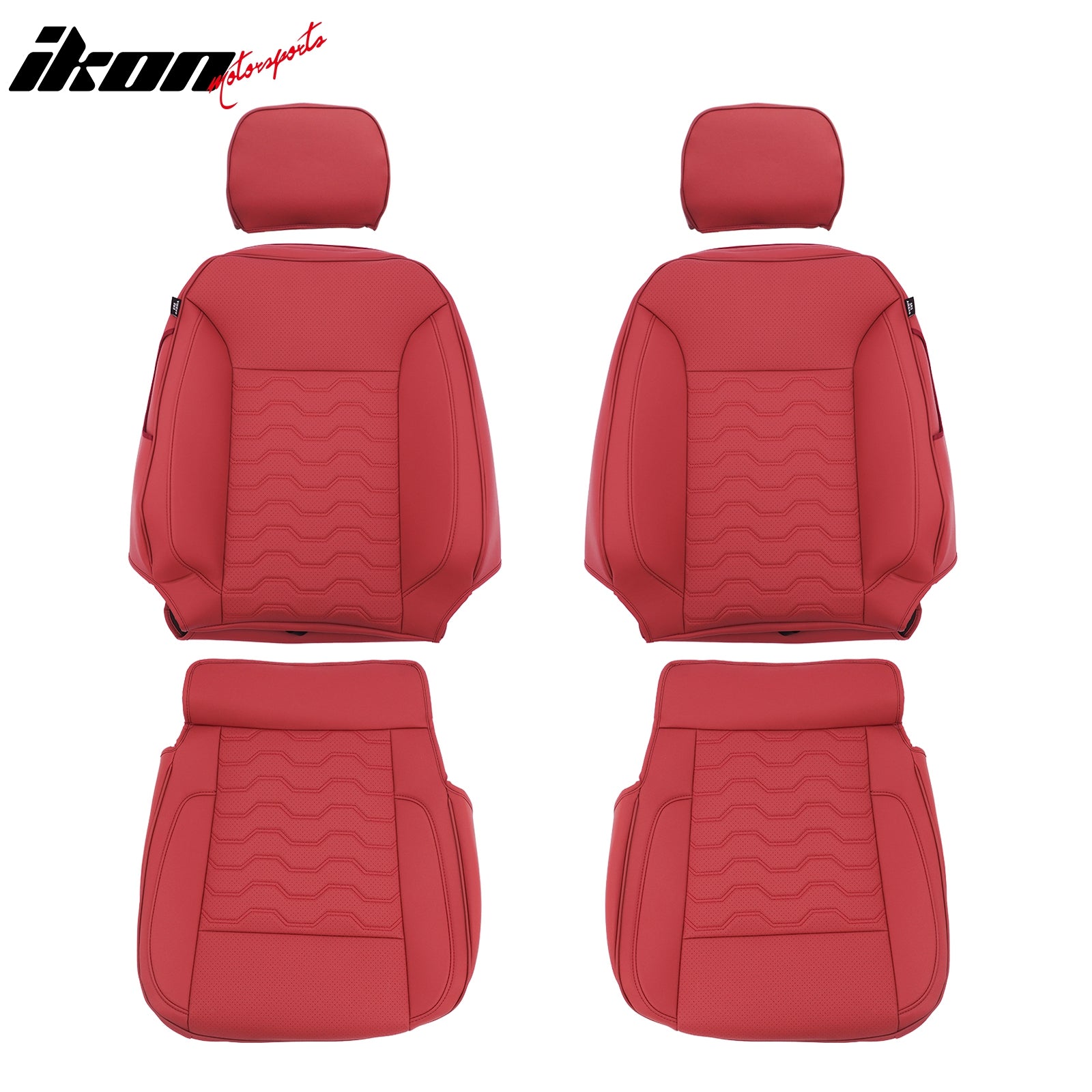 Fits 19-26 Chevy Silverado GMC Sierra 1500 2500HD 3500HD Seat Cover Full Set Red
