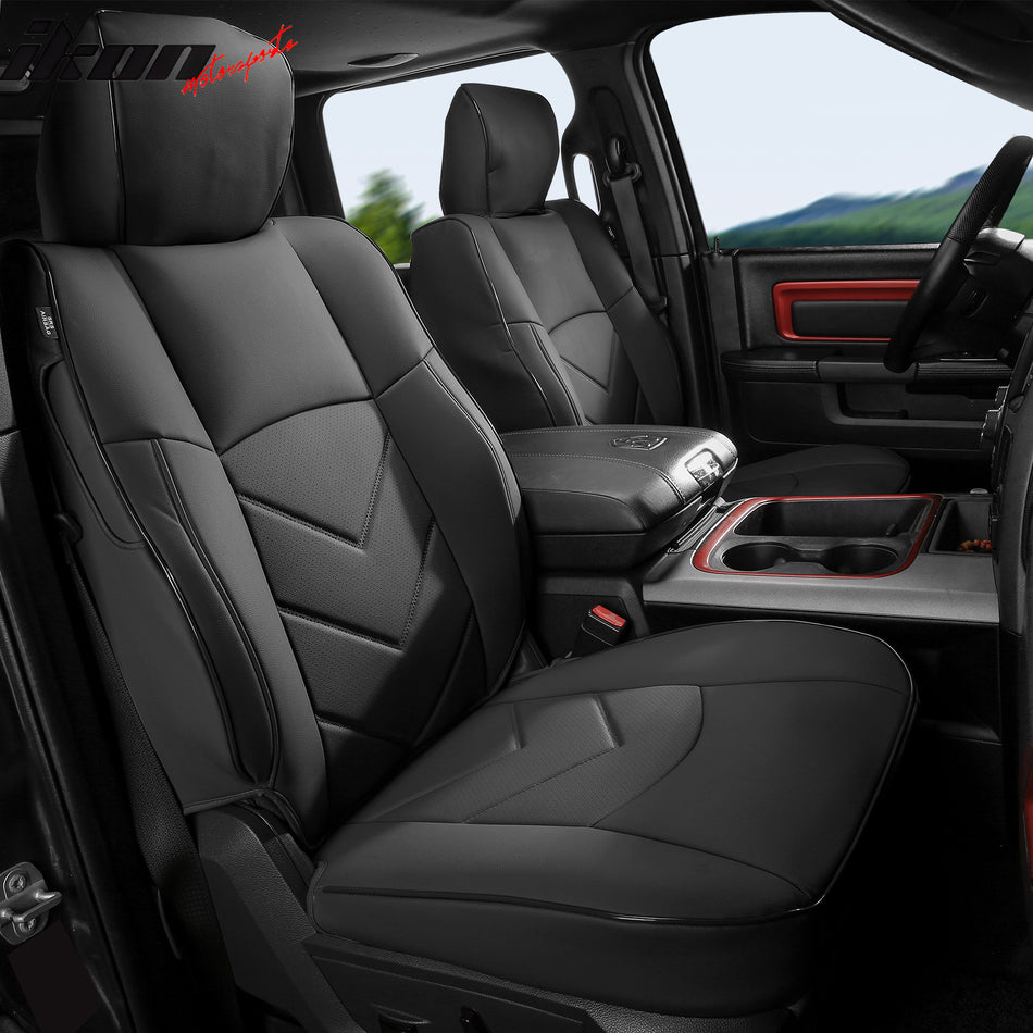 2019-2026 Ram 1500 Crew Cab Pickup Front Seat Covers Black Protector