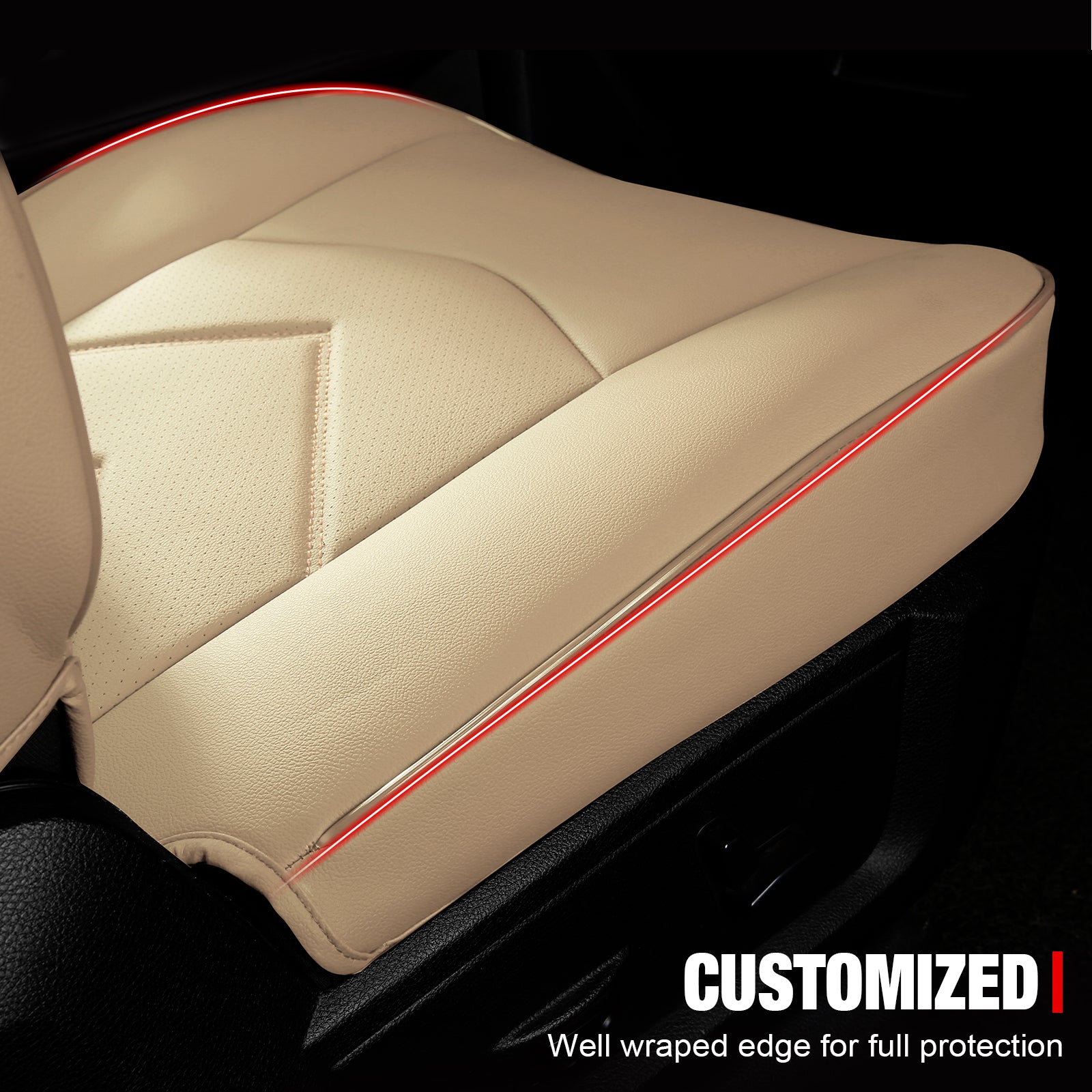 Fits 19-26 Dodge Ram 1500 Crew Cab Pickup Seat Covers Full Set Protector Beige