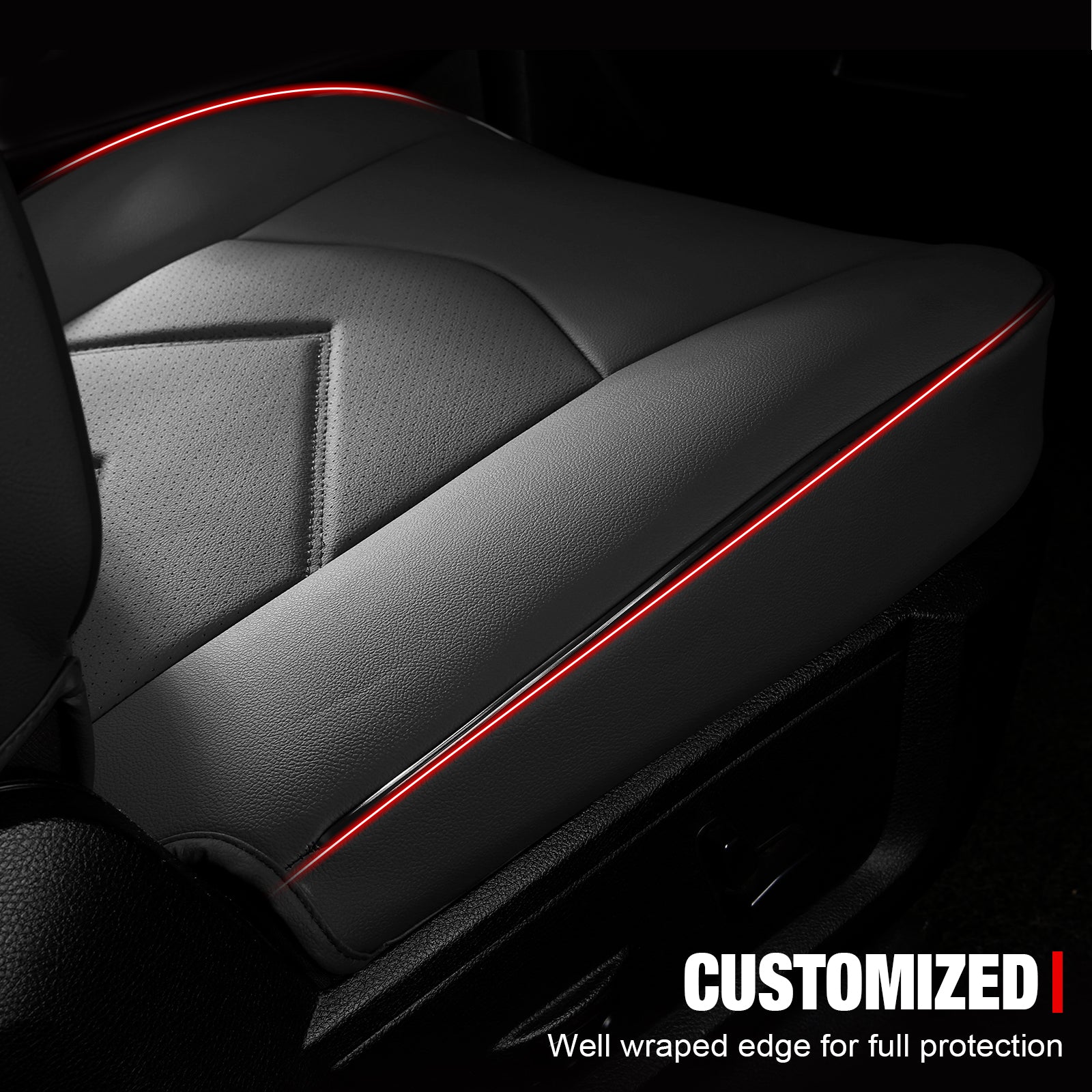 Fits 19-26 Dodge Ram 1500 Crew Cab Pickup Seat Covers Full Set Protector Black