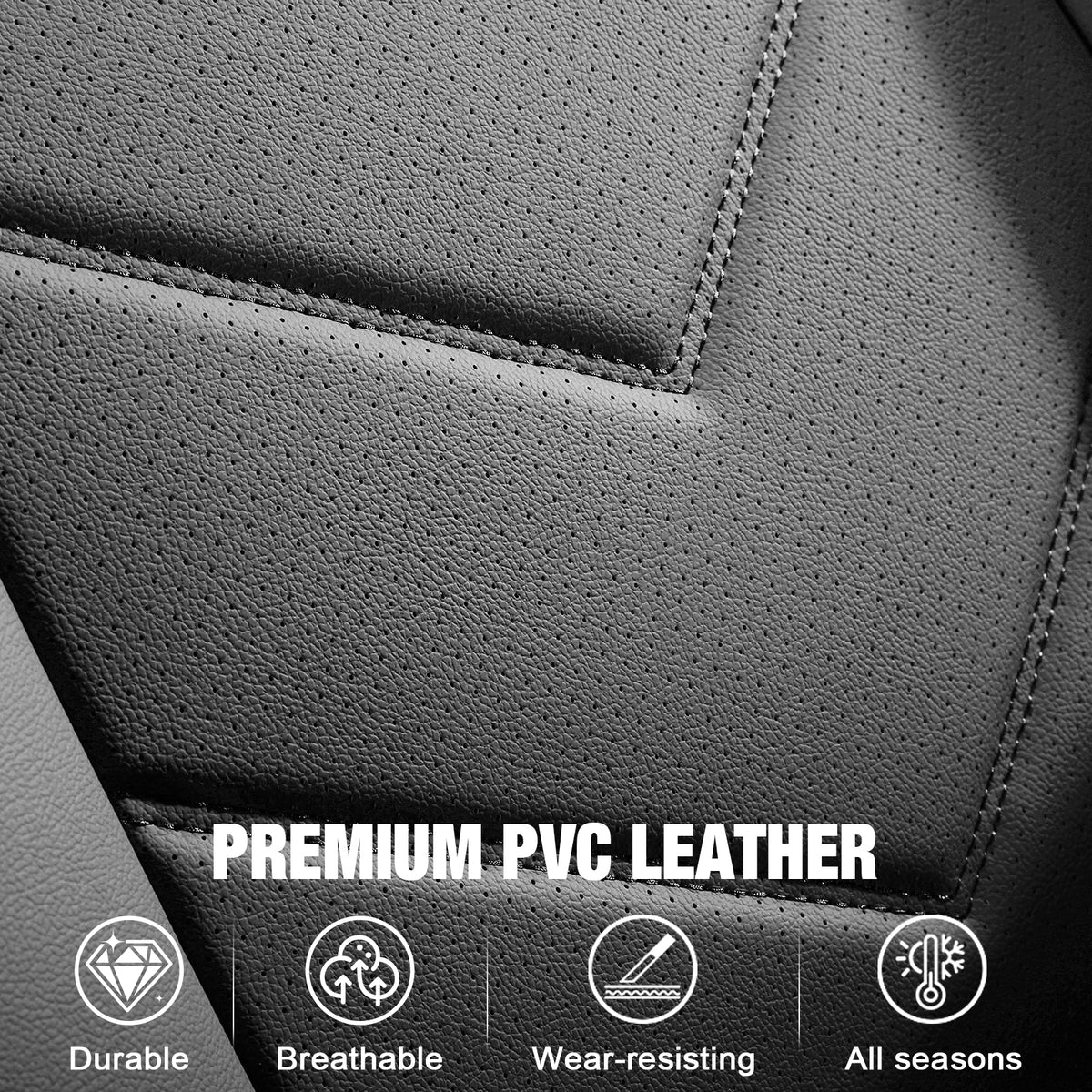 Fits 19-26 Dodge Ram 1500 Crew Cab Pickup Seat Covers Full Set Protector Black