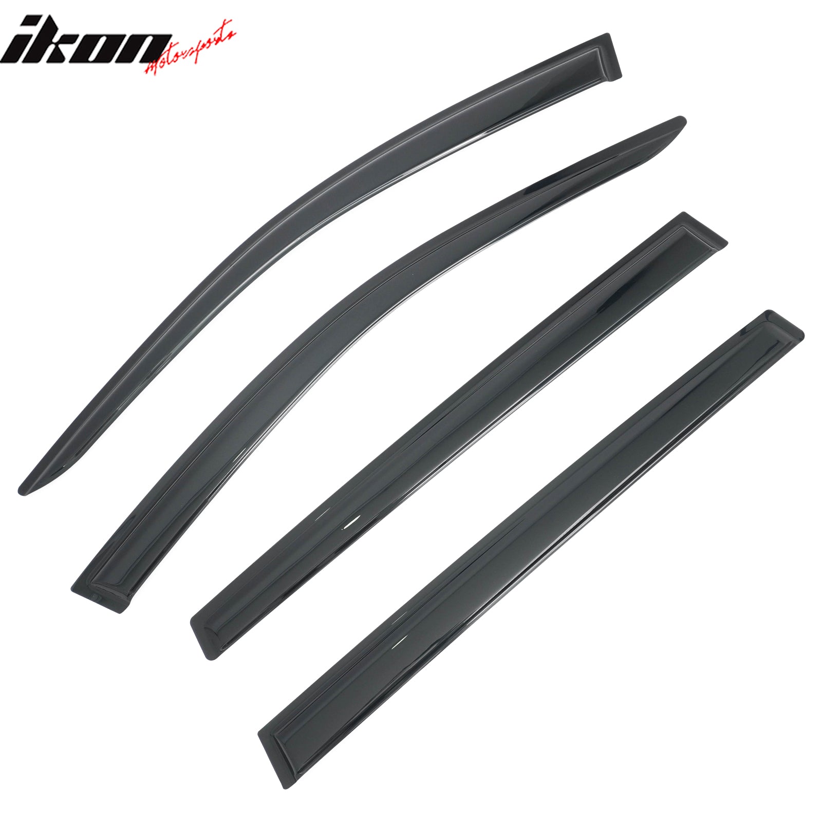 Fits 19-26 Subaru Ascent 4PCS Window Visors Smoke Acrylic Rain Wind Deflectors