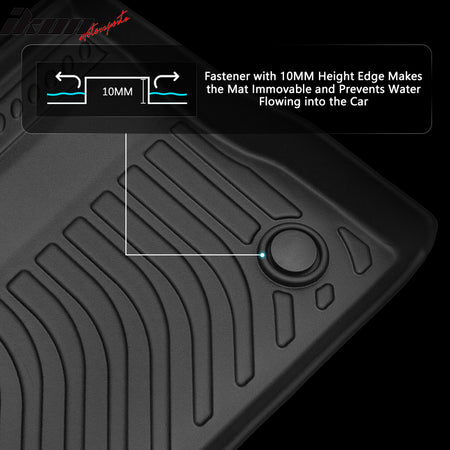 Fits 20-21 Ford Explorer 6 Seats TPE Floor Mats Liner+ Trunk Mat w/ Backrest Mat