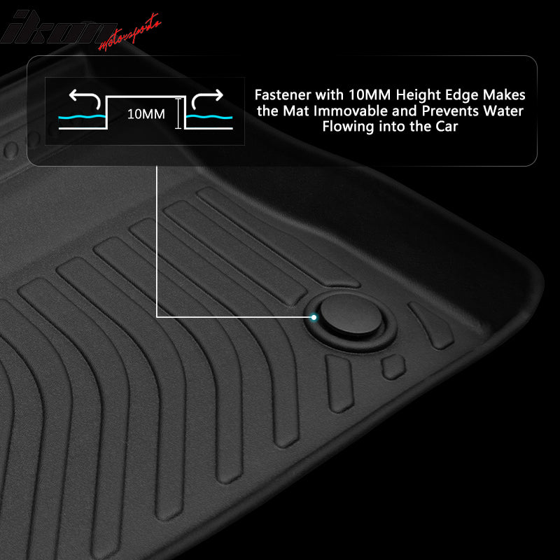 Fits 20-21 Ford Explorer 7 Seats TPE Floor Mats Liner+ Trunk Mat w/ Backrest Mat