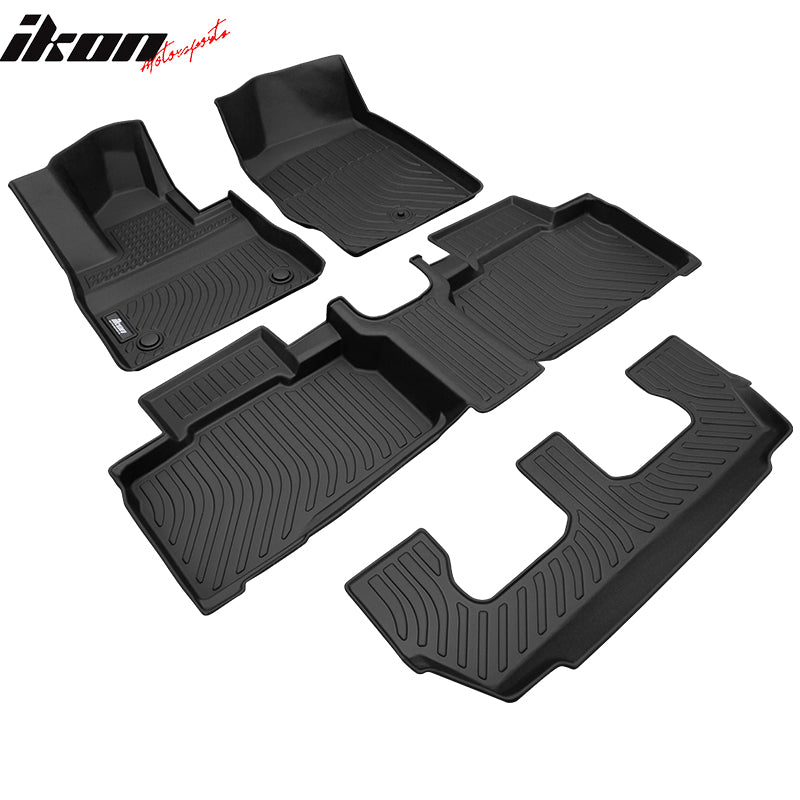Fits 20-21 Ford Explorer 7 Seats TPE Floor Mats Liner+ Trunk Mat w/ Backrest Mat