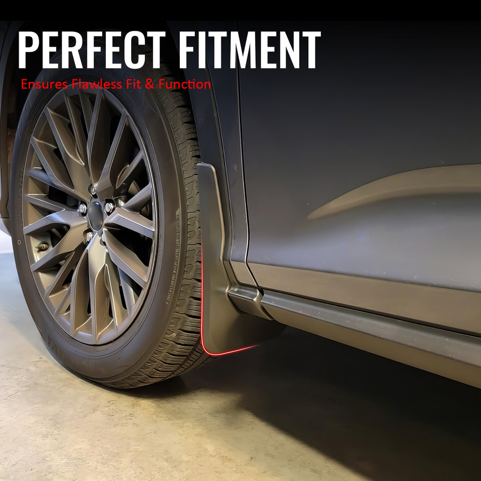 IKON MOTORSPORTS Mud Flap, Compatible with 2020-2022 Lexus RX350 RX450h, Black PP Polypropylene Mud Guards Splash, Front Rear 4PCS Set