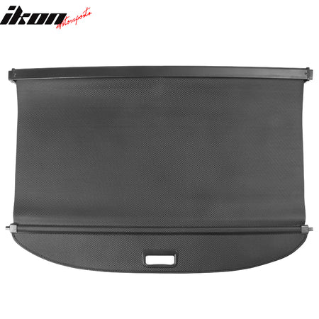 IKON MOTORSPORTS, Rear Cargo Cover Compatible With 2020-2022 Tesla Model Y, Retractable Rear Trunk Security Cargo Cover PVC & Aluminum Alloy