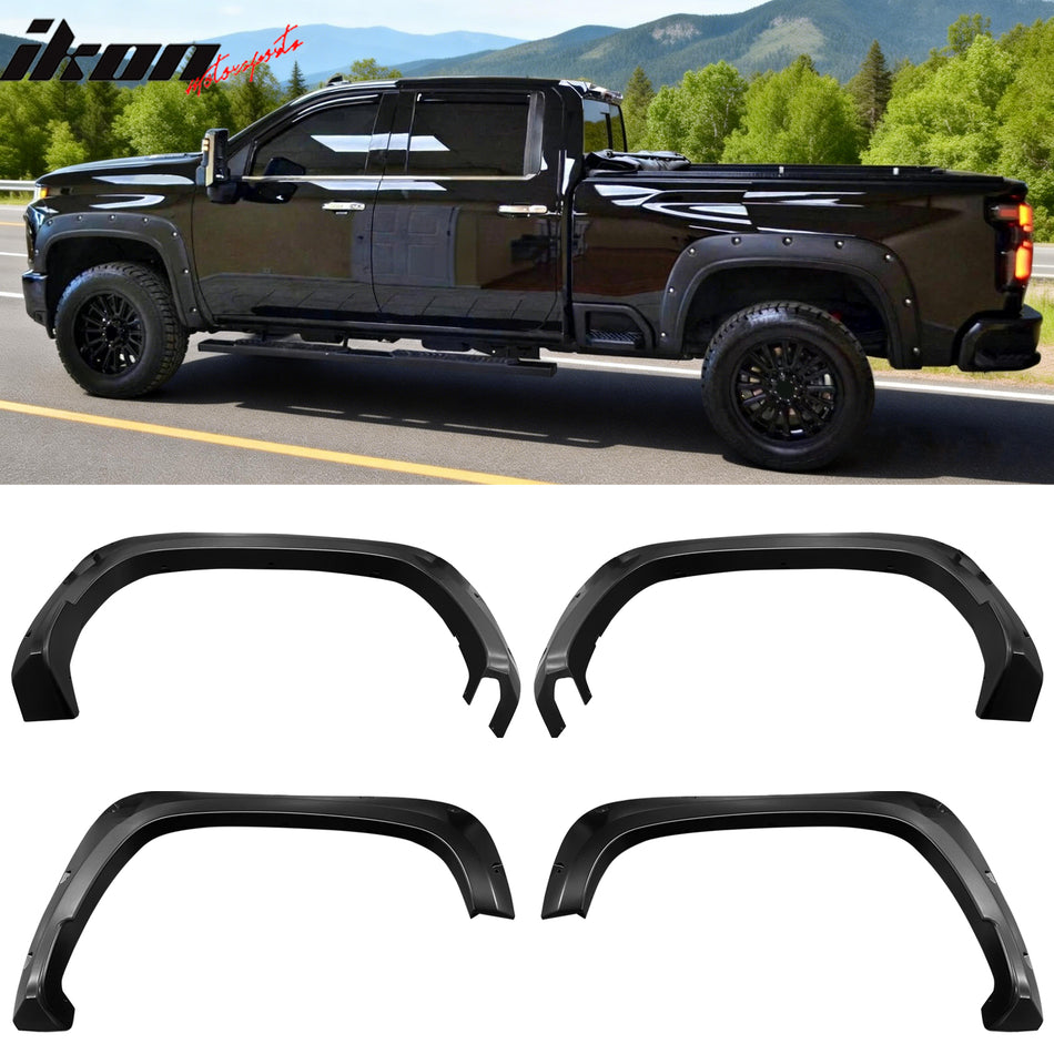2020-2026 Chevy Silverado 2500 HD Pocket Riveted Style Fender Flare PP