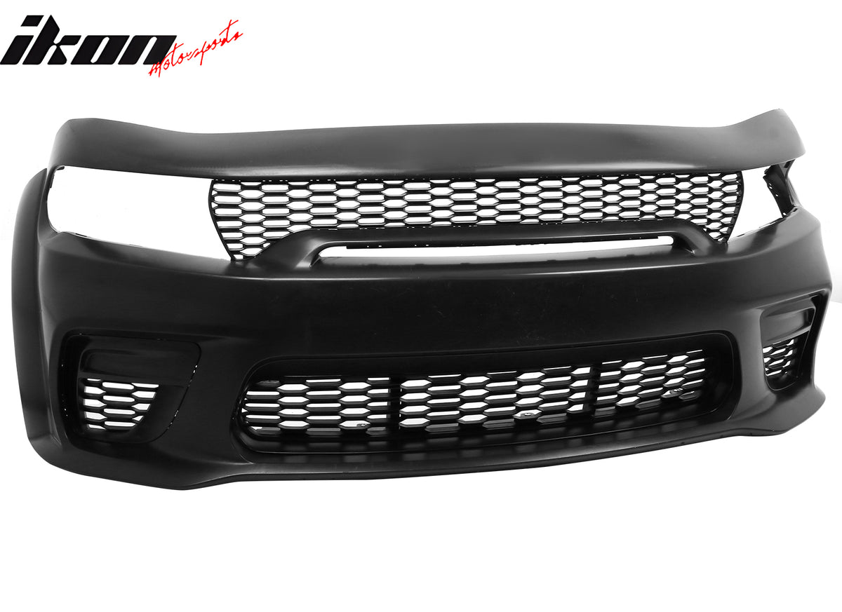 Widebody Style Front Bumper Cover Kit for 2020-2023 Dodge Charger Widebody Models Only - Unpainted & Ready to Customize! Ikon Motorsports Widebody Style Front Bumper Cover Kit for 2020-2023 Dodge Charger Widebody Models Only - Unpainted & Ready to Customize! Ikon Motorsports