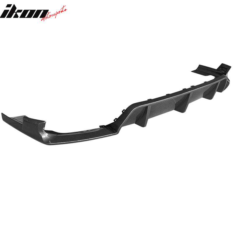 2020 - 2023 Bmw G06 X6 Ikon Style Gloss Black Rear Bumper Diffuser - ppCarbon Fiber PrintIkon Motorsports