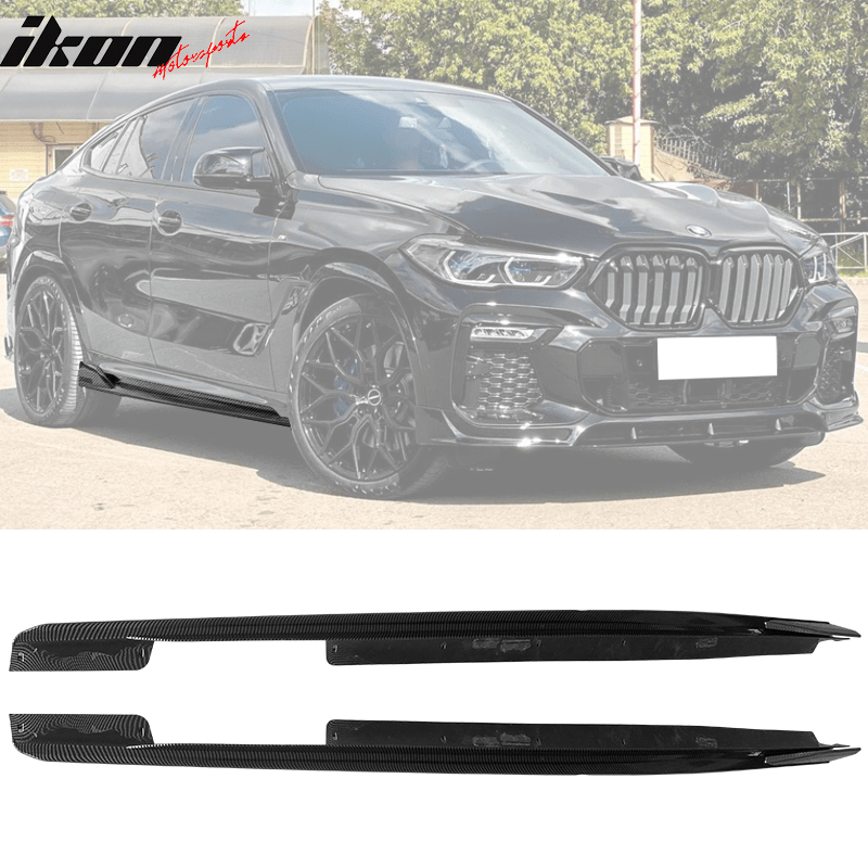 2020 - 2023 Bmw G06 X6 M Sport Ikon Side Skirts pp Carbon Fiber PrintCarbon Fiber PrintIkon Motorsports