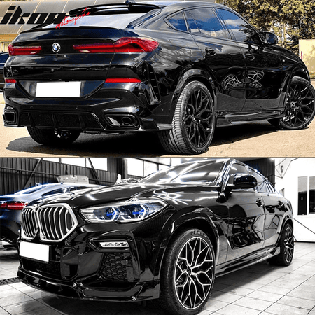 2020 - 2023 Bmw G06 X6 M Sport Ikon Side Skirts pp Carbon Fiber PrintGloss BlackIkon Motorsports
