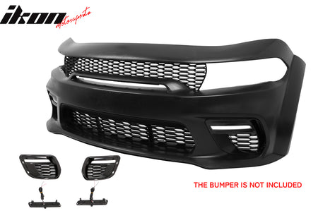 Fits 20-23 Dodge Charger Widebody Daytime Running Light DRL LED Foglight Covers Ikon Motorsports Fits 20-23 Dodge Charger Widebody Daytime Running Light DRL LED Foglight Covers Ikon Motorsports