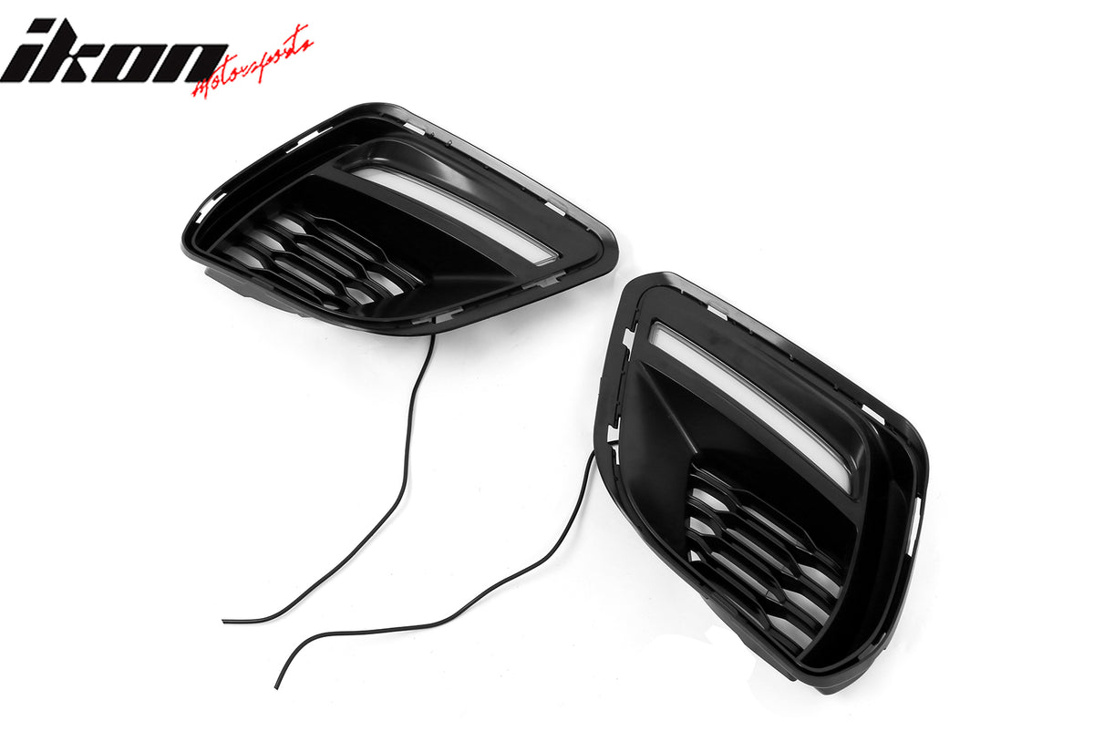 Fits 20-23 Dodge Charger Widebody Daytime Running Light DRL LED Foglight Covers Ikon Motorsports Fits 20-23 Dodge Charger Widebody Daytime Running Light DRL LED Foglight Covers Ikon Motorsports