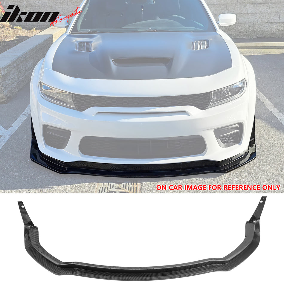 2020-2023 Dodge Charger Widebody Carbon Fiber Print Front Bumper Lip