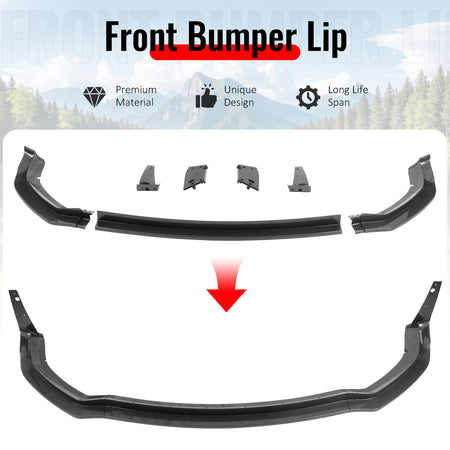For 20-23 Dodge Charger Widebody IKON ABS Front Bumper Lip Carbon Fiber Print