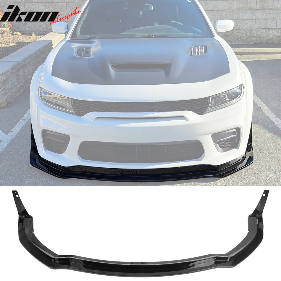 2020-2023 Dodge Charger Widebody Gloss Black Front Bumper Lip ABS