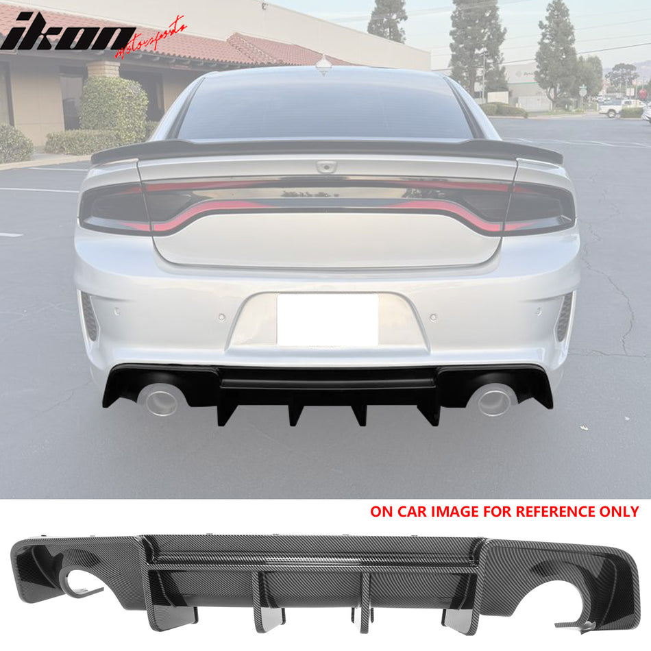 2020-2023 Dodge Charger Widebody Rear Diffuser Carbon Fiber Print