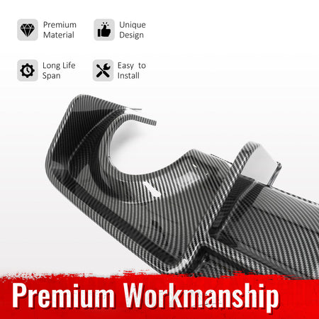 Fits 20-23 Dodge Charger Widebody Rear Bumper Diffuser Carbon Fiber Print Lip