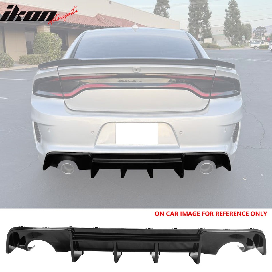 2020-2023 Dodge Charger Widebody Rear Diffuser Gloss Black Bumper Lip