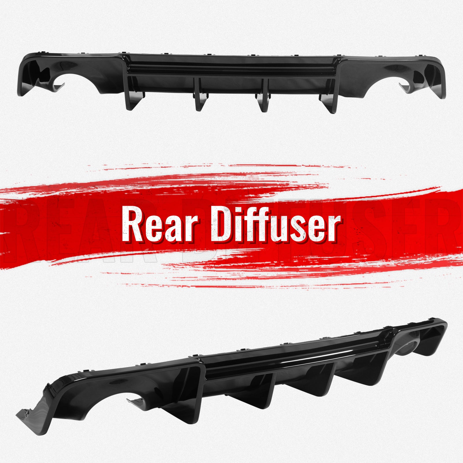 Fits 20-23 Dodge Charger Widebody Rear Bumper Lip Diffuser Gloss Black Splitter