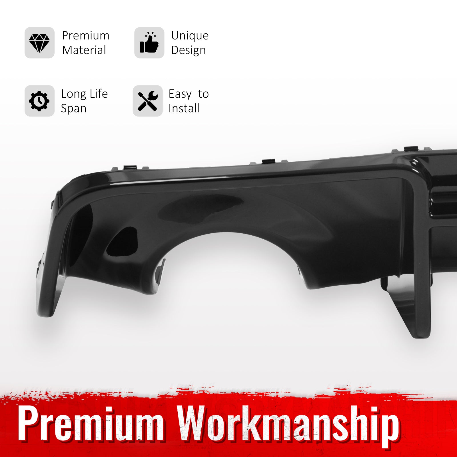 Fits 20-23 Dodge Charger Widebody Rear Bumper Lip Diffuser Gloss Black Splitter