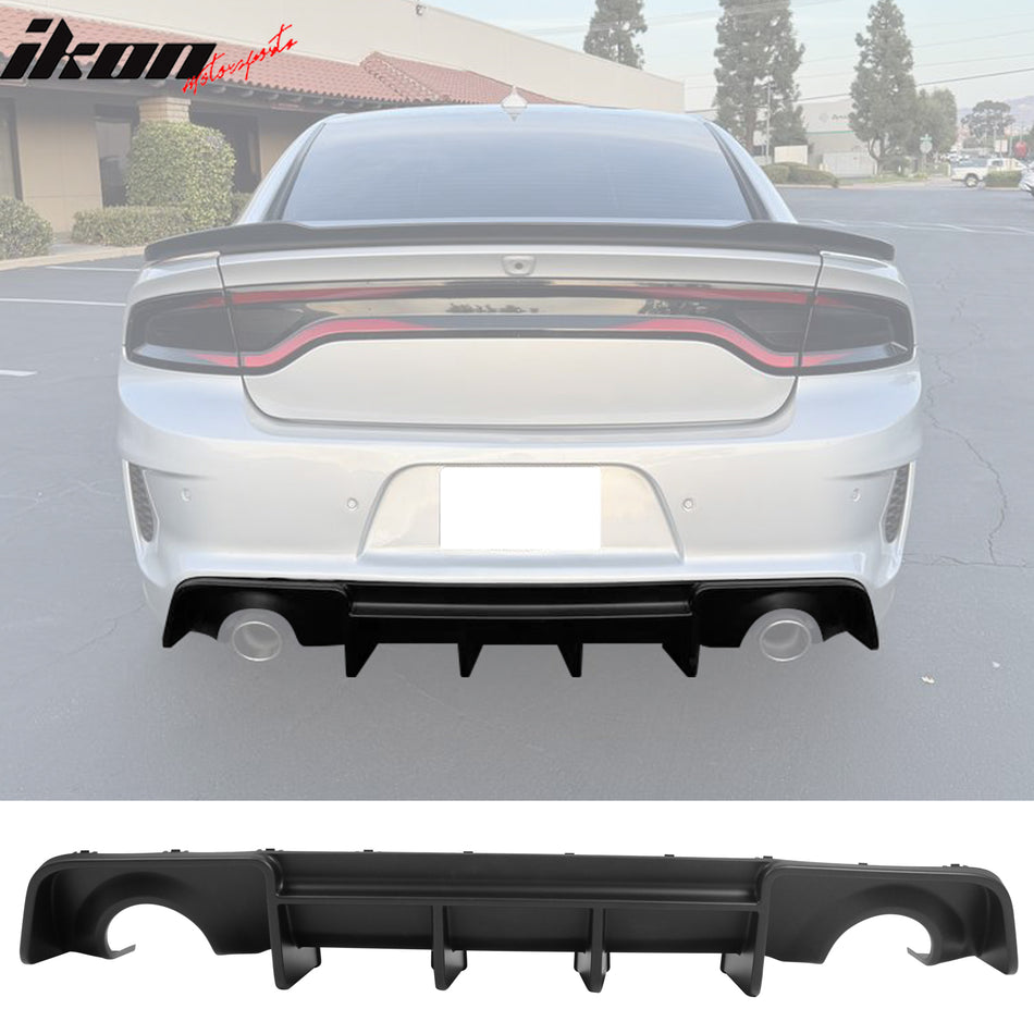 2020-2023 Dodge Charger Widebody Rear Diffuser Matte Black Lip Diffuser