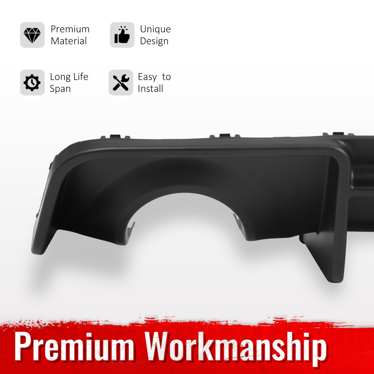 Fits 20-23 Dodge Charger Widebody Rear Bumper Lip Diffuser Matte Black Splitter