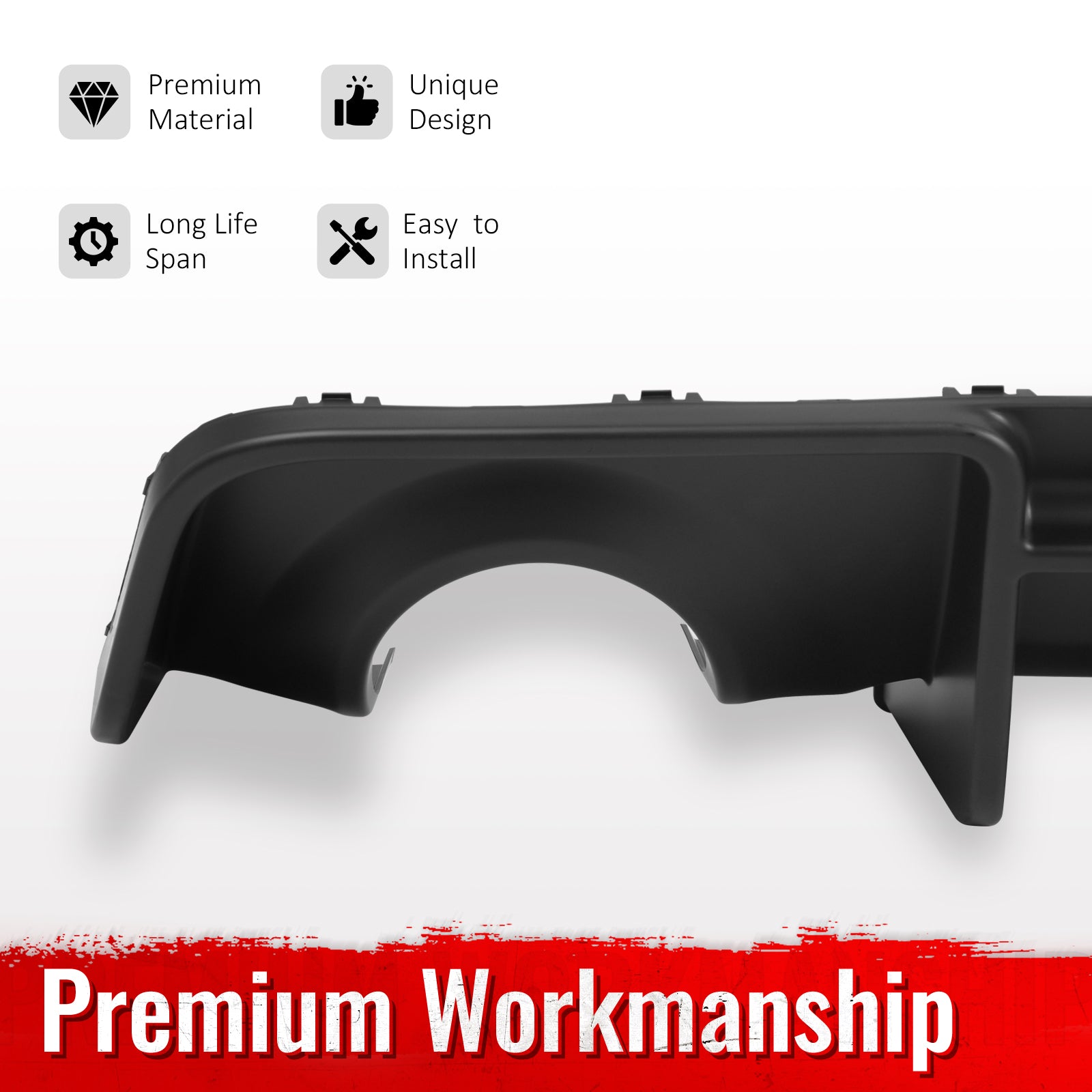 Fits 20-23 Dodge Charger Widebody Rear Bumper Lip Diffuser Matte Black Splitter