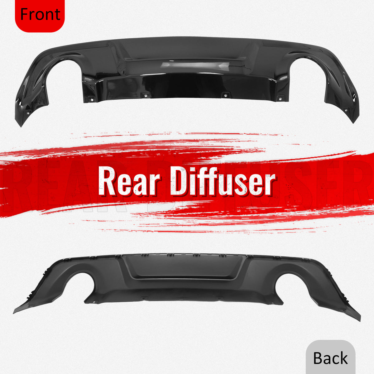 Fits 20-23 Dodge Charger Widebody Rear Bumper Diffuser OE Style Lip Gloss Black
