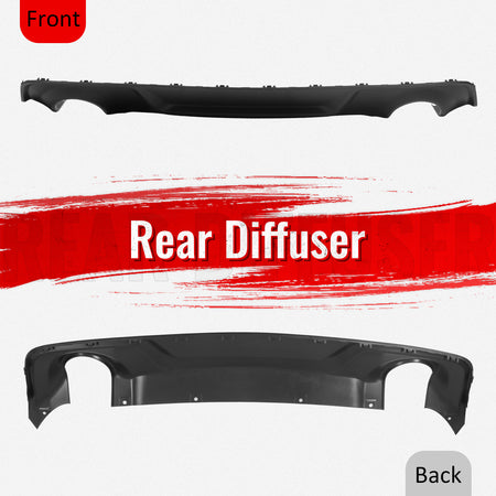 Fits 20-23 Dodge Charger Widebody Rear Bumper Diffuser OE Style Lip Matte Black