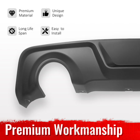 Fits 20-23 Dodge Charger Widebody Rear Bumper Diffuser OE Style Lip Matte Black