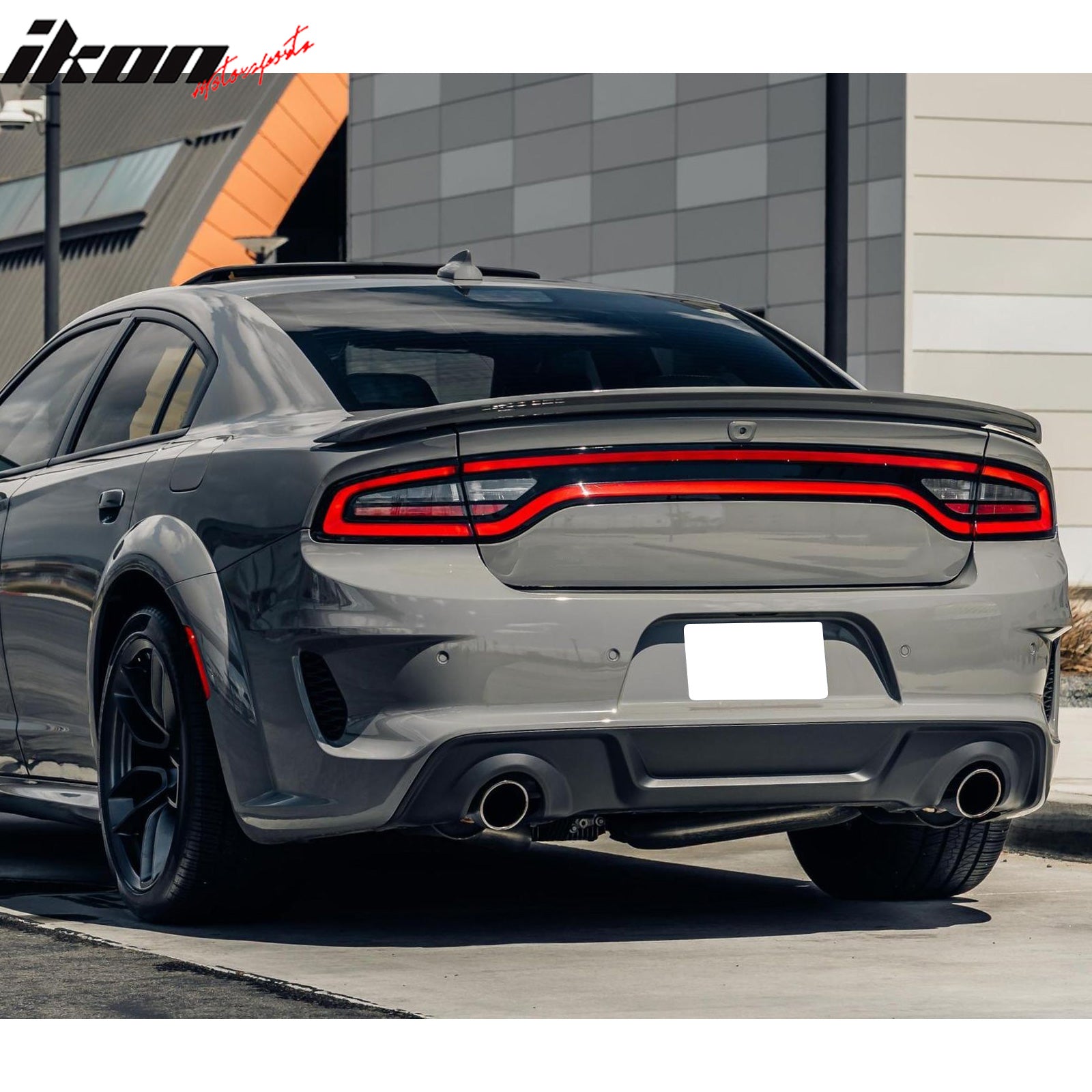 Fits 20-23 Dodge Charger Widebody Rear Bumper Diffuser OE Style Lip Matte Black