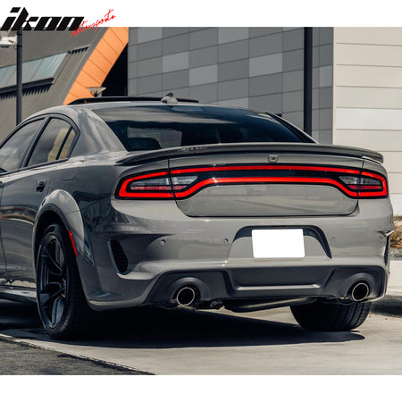 Fits 20-23 Dodge Charger Widebody Rear Bumper Diffuser OE Style Lip Matte Black