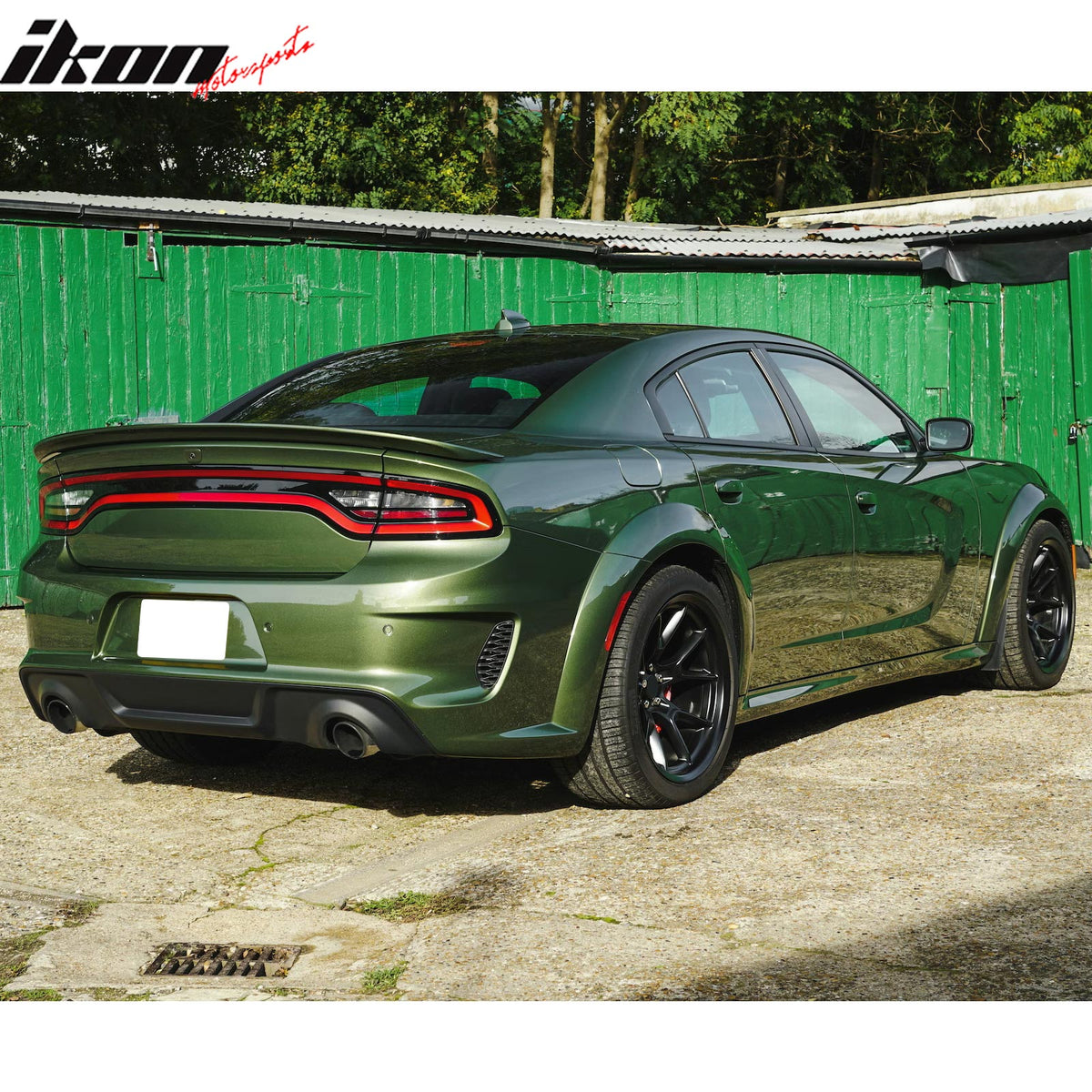 Fits 20-23 Dodge Charger Widebody Rear Bumper Diffuser OE Style Lip Matte Black