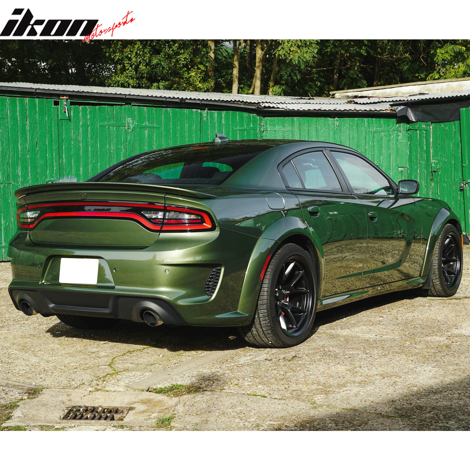 Fits 20-23 Dodge Charger Widebody Rear Bumper Diffuser OE Style Lip Matte Black