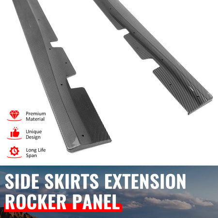Fits 20-23 Dodge Charger Widebody Side Skirts Carbon Fiber Print Rocker Panel