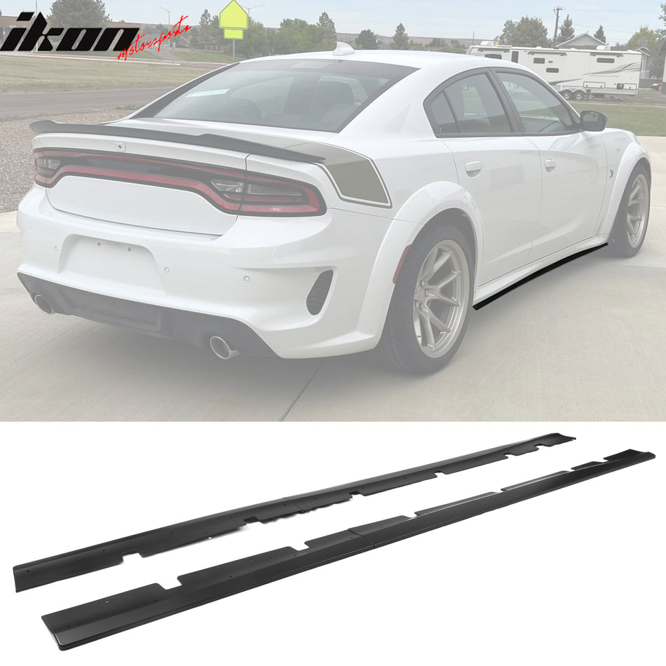 2020-2023 Dodge Charger Widebody Side Skirts Matte Black Rocker Panel