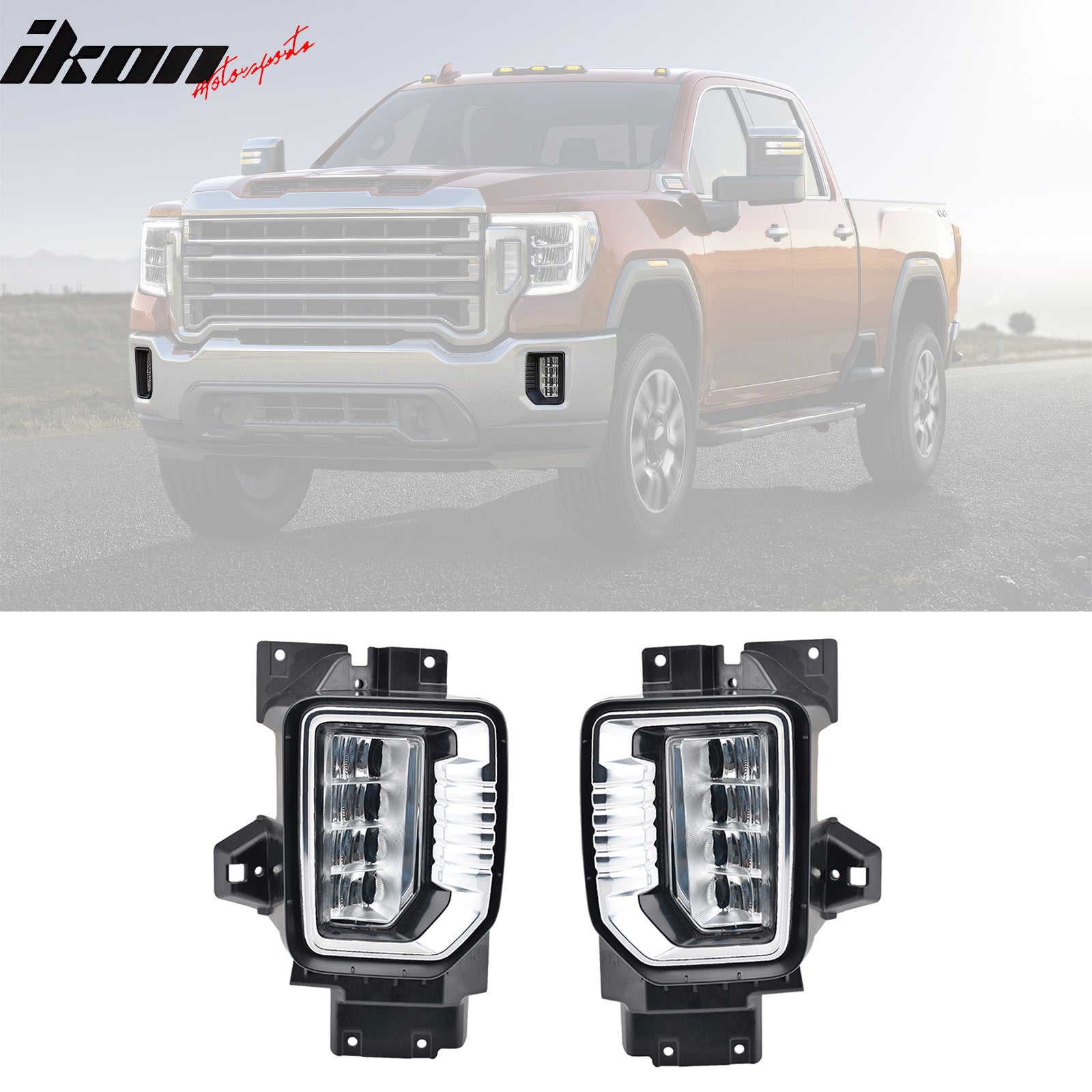 Fits 20-23 GMC Sierra 2500HD/3500HD Fog Lights Daytime Running