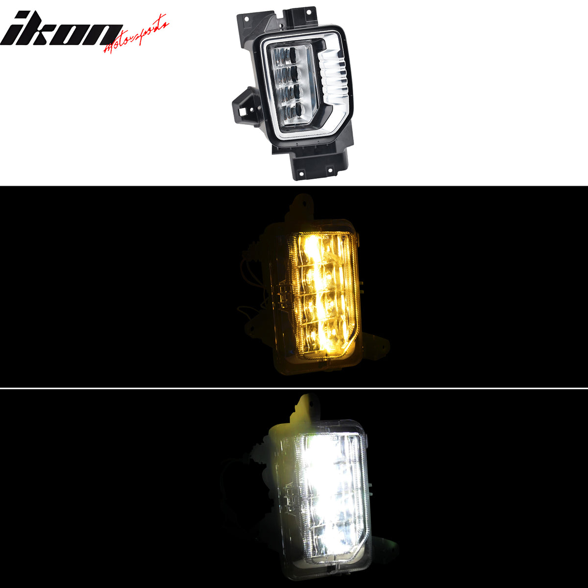 Fits 20-23 GMC Sierra 2500HD/3500HD Fog Lights Daytime Running Bumper LED Lamps